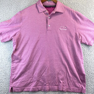 Bobby Jones Golf Polo Shirt Mens Large Pink Short Sleeve Wolfdancer Golf Club